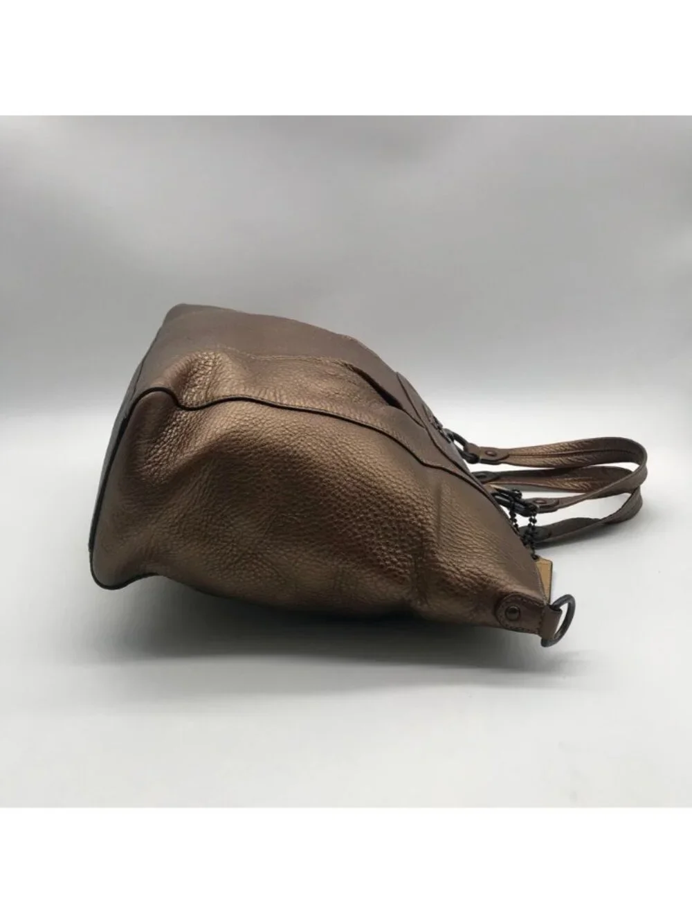 Coach Metallic Bronze Leather Claire Large Satchel